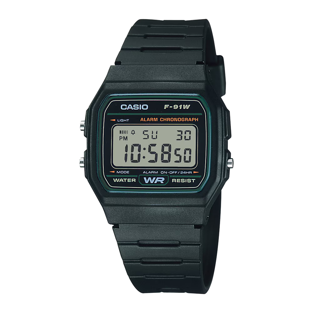 F-91W-3 (Green Trim Dial)