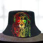 Double Sided Graffiti Hat_ Glasses Lion