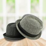 British French plaid short Brim Jazz Hat