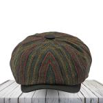 Striped Color-Blocked Newsboy All Season