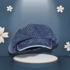 Denim all seasons Octagonal Newsboy Hat