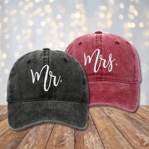 Mr & Mrs. Featured Embroidery Cap