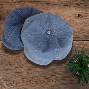 Denim all seasons Octagonal Newsboy Hat